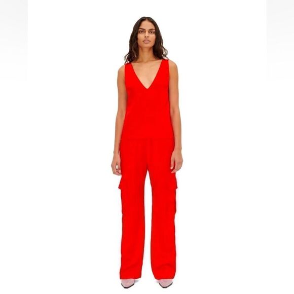 NWT Stine Goya Fatuna Red Cargo Trousers Woman size Medium - Picture 7 of 12